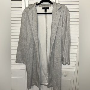 Long grey forever 21 overcoat, great for business casual looks!